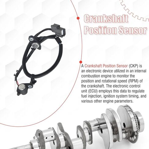 37840PAAA00 Crankshaft Position Sensor Compatible with Odyssey 1996-1998 Prelude 1996-2001 Oasis 1996-1999 CL 1997-1999 Accord 1995-2002 2.2L 2.3L L4 in Kuwait