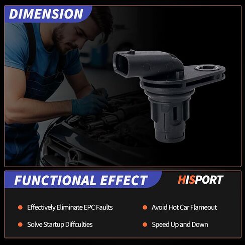 HiSport Engine Camshaft Position Sensor PC973 Compatible with Mercedes-Benz C300 C350 CL550 CL63 E350 E400 E550 E63 G63 GL450 GL550 GLE350 S63 SL550 SL63 SLK350 SLK55 AMG S 2011-2019 2PCS in Kuwait
