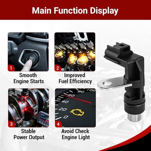 56044180AC Crankshaft Position Sensor Compatible with Dodge Dakota 2006-2010 Commander Grand Cherokee Liberty 2011-2012 Ram 1500 2006-2009 Mitsubishi Raider Replace 917-773 by LOKFASISHA in Saudi Arabia
