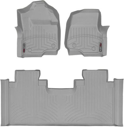 WeatherTech Custom Fit FloorLiners for Ford Super Duty, Super Duty, Super Duty - 1st & 2nd Row (4410121-446975), Black in Kuwait
