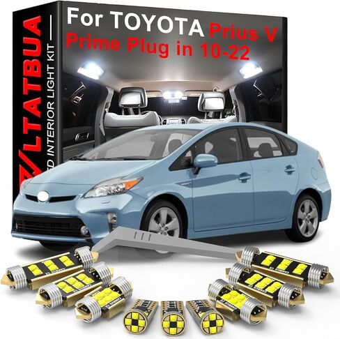 LED Interior Light Kit Package Replacement for TOYOTA Prius V 2010 2011 2012 2013 2014 2015 2016 2017 2018 2019 2020 2021 2022 in Kuwait