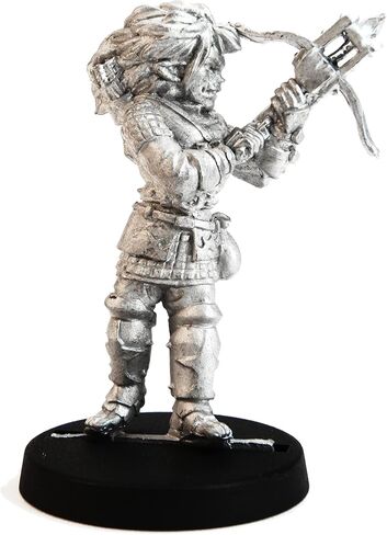 Stonehaven Half-Orc Thief Miniature - 37mm Lead-Free Pewter Figure, 28mm Scale, Unpainted, Made in USA in Kuwait