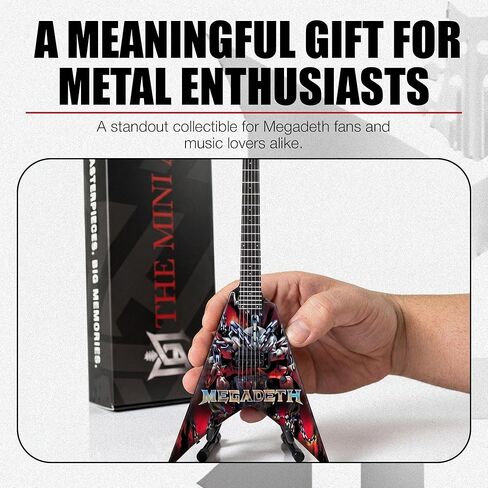 The Mini Axe Chaos Miniature Guitar Replica | Officially Licensed Wooden Miniature Guitar Collectible with Display Stand | Metal-Inspired Display Piece for Music Fans and Collectors in Kuwait
