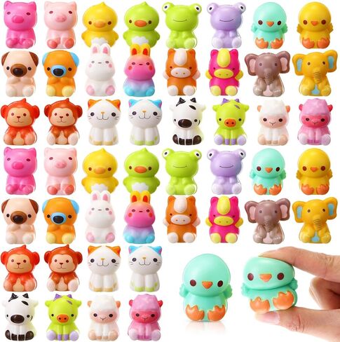 Halloscume 48 Packs Slow Rising Jumbo Animal Toys Bulk Anxiety Sensory Stress Relief Toys Valentines Day Gift Party Favors for Kids Classroom Prizes Piñata Stuffers, Birthday Gifts in Kuwait