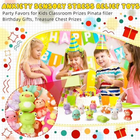 Halloscume 48 Packs Slow Rising Jumbo Animal Toys Bulk Anxiety Sensory Stress Relief Toys Valentines Day Gift Party Favors for Kids Classroom Prizes Piñata Stuffers, Birthday Gifts in Kuwait