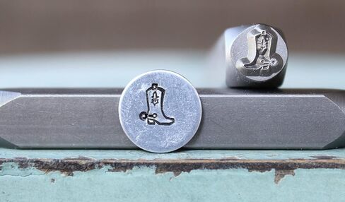 The Supply Guy 6mm Western Cowboy Boot Right Facing Metal Punch Design Stamp Supply Guy CH471 Gray 3mm in Kuwait