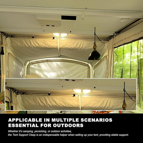 Pop Up Camper Bed Support Clasp,Tent Poles Clasp Accessories,Fits Coleman Tent/Fleetwood Tent Pop Up Camper Parts 4757-4301(2 Pack) in Saudi Arabia
