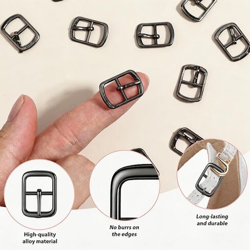 20 Pcs Buckles for Straps Shoes Buckles Metal Single Prong Pin Shoes Buckle, Adjustable Slide Buckle for Leather Craft, Hardware Making Pin for Shoe Bag Leather Belt Backpack Replacement in Saudi Arabia