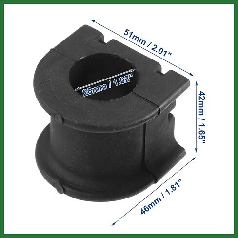 Motoforti Front Suspension Sway Bar Stabilizer Shaft Insulator Bushing Fit for Toyota 4Runner 1996-2002 No.48815-35100 - Pack of 2 Black Long-lasting in Kuwait