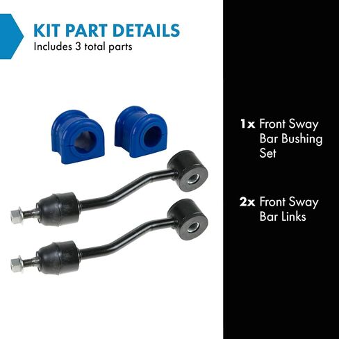 TRQ Front Suspension Kit Sway Bar Bushing Set Sway Bar Stabilizer Link Compatible with 1997-2006 Jeep Wrangler in Kuwait