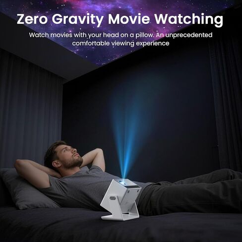 1500 ANSI Smart Projector, Portable Projector with WiFi and Bluetooth, HAPPRUN 4K Full HD Home Theater with 270° Stand, Dolby Sound, Built-in Apps,Compatible with Phone & PC, Indoor & Outdoor Use in Saudi Arabia