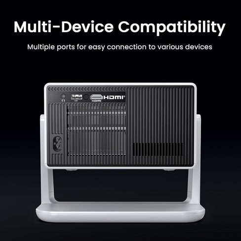 1500 ANSI Smart Projector, Portable Projector with WiFi and Bluetooth, HAPPRUN 4K Full HD Home Theater with 270° Stand, Dolby Sound, Built-in Apps,Compatible with Phone & PC, Indoor & Outdoor Use in Saudi Arabia