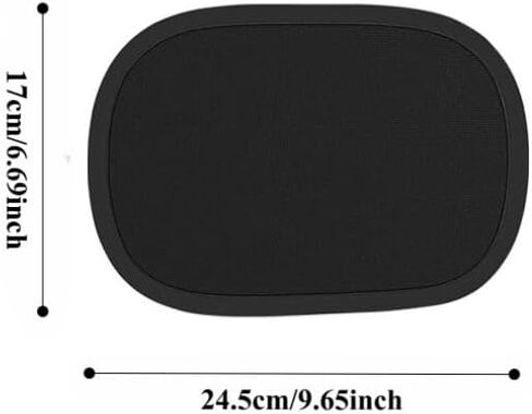 2 Pcs Mini Car Side Window Sun Shades, Static Cling Film Sun Visors for Summer - No Residue Left in Kuwait