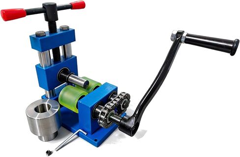 YLINKZORMA Ring Bender Tool, Bracelet Bending Tool, Rolling Mill for Jewelry, Hand Crank 2-in-1 Multifunction Bracelet Maker Machine for DIY Gold Silver Ring Earring in Saudi Arabia