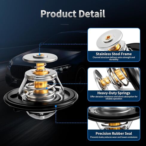 منظم الحرارة يناسب Honda Civic، Accord، CRV، Odyssey، HR-V، Insight، Prelude، CRX، CRZ، City، منظم حرارة مبرد المحرك لـ Acura Integra، ILX، CL، EL، Legend Replace 19301-PAA-306، 19301-PLC-315 in Kuwait
