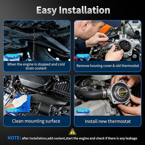 منظم الحرارة يناسب Honda Civic، Accord، CRV، Odyssey، HR-V، Insight، Prelude، CRX، CRZ، City، منظم حرارة مبرد المحرك لـ Acura Integra، ILX، CL، EL، Legend Replace 19301-PAA-306، 19301-PLC-315 in Kuwait