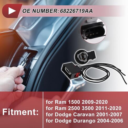 1 مجموعة بدوره مصباح إشارة المقبس الأسلاك ل Ram 1500 2009-2020 No.68226719AA الذيل المصباح الكهربي ضفيرة موصل تسخير in Kuwait