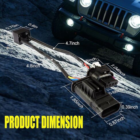 Z-LKR-OEM سرج تجاوز مستشعر الخزانة مناسب لـ 2018-2023 Jeep Wrangler JL JLU Gladiator JT Rubicon، سرج الأسلاك الالتفافية لمستشعر قفل المحور، استبدال موصل قابس مستشعر الخزانة المختلفة in Kuwait
