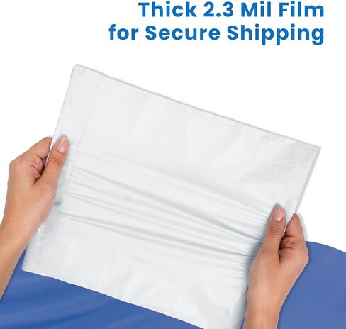 SMART MATTER Poly Mailers 12x15.5" | 25 Pcs White | Opaque Design & Self-Seal Shipping Bags for Clothes | Waterproof & Lightweight Plastic Shipping Bags for Small Business, Online Sellers, Boutique in Saudi Arabia