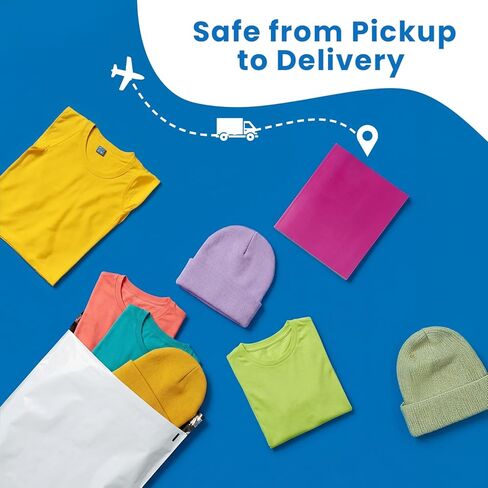 SMART MATTER Poly Mailers 12x15.5" | 25 Pcs White | Opaque Design & Self-Seal Shipping Bags for Clothes | Waterproof & Lightweight Plastic Shipping Bags for Small Business, Online Sellers, Boutique in Saudi Arabia