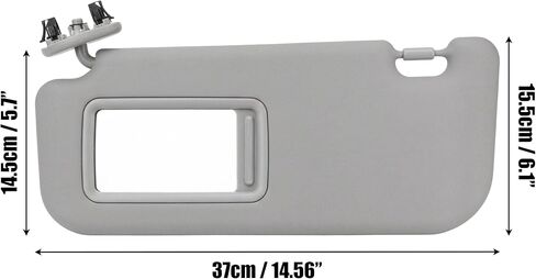 Sun Visor Driver Fit for Toyota Yaris, Left Dark Front Side Gray Interior Sunvisor with Mirror, Compatible with 2008 2009 2010 2011 2013 Toyota Yaris Car, Grey Protection Sun Shade 74320-52810-B0 in Kuwait
