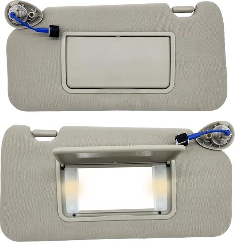 Lef Driver Side Sun Visor with Light Replacement Fits for Honda HR-V EX-L/EX/LX/Sport 2016 2017 2018 2019 2020 2021 2022 Sunshade (Left Driver Side（Platinum Gray ）) in Saudi Arabia