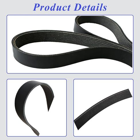 حزام محرك أفعواني من AUCERAMIC مناسب لهوندا CR-V CRV 2002-2006 2.4L، لدودج رام 1500 2004-2006 8.3L، لدودج فايبر 2003-2006 8.3L استبدال K070683 31110RLF003 7PK1735 in Kuwait