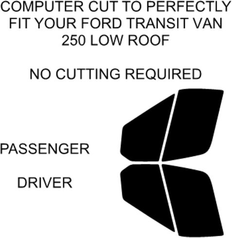 No Cutting Required — This precut Window Tint kit is Designed specifically for 2015-2026 Ford Transit 250 Low Roof Van Models. Precision-Cut Patterns Ensure an Exact fit. (20% Medium) in Saudi Arabia