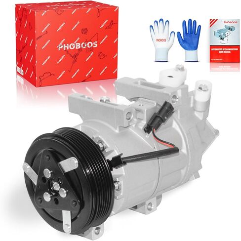 PHOBOOS A/C compressor with Clutch Compatible with Nissan Altima 2013-2018 L4 2.5L (Base/S/SR Models ONLY)【Note: with One Plug,VCS14IC Type】Ref. 78664, 77664 in Kuwait