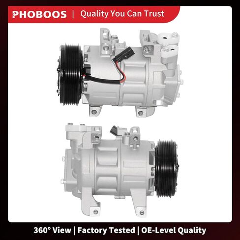 PHOBOOS A/C compressor with Clutch Compatible with Nissan Altima 2013-2018 L4 2.5L (Base/S/SR Models ONLY)【Note: with One Plug,VCS14IC Type】Ref. 78664, 77664 in Kuwait