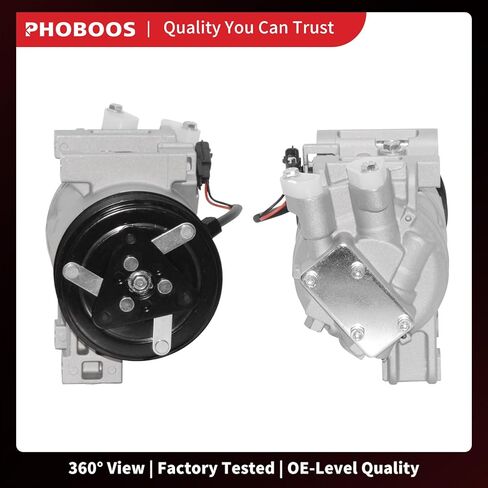 PHOBOOS A/C compressor with Clutch Compatible with Nissan Altima 2013-2018 L4 2.5L (Base/S/SR Models ONLY)【Note: with One Plug,VCS14IC Type】Ref. 78664, 77664 in Kuwait