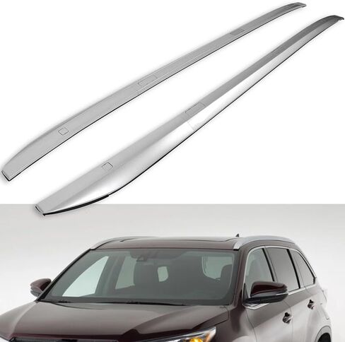 US Stock 2PCS Silver Roof Rails Rack Bars Cross Bar Fits for 2015-2018 Toyota Highlander Cross bar Cargo Carrier crossbars in Kuwait