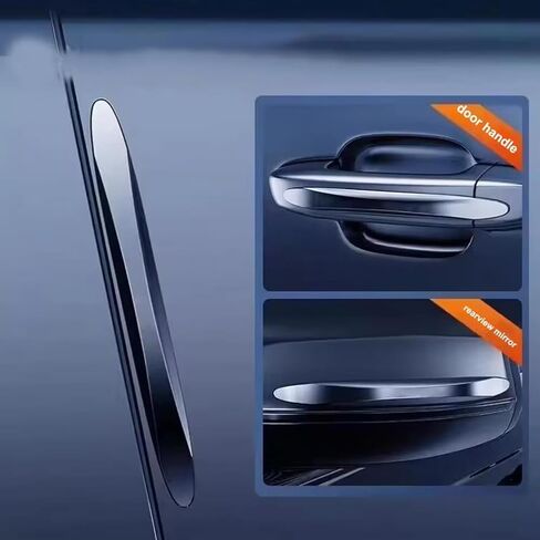 12 Pack Invisible Car Door Edge Guards Rubber Clear Adhesive Door Edge Protector Anti-Scratch Trim Guard for Door Ding Prevention Bumper Body Protecting Painted Surface in Crowded Parking Lot in Kuwait