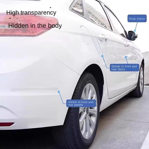 12 Pack Invisible Car Door Edge Guards Rubber Clear Adhesive Door Edge Protector Anti-Scratch Trim Guard for Door Ding Prevention Bumper Body Protecting Painted Surface in Crowded Parking Lot in Kuwait