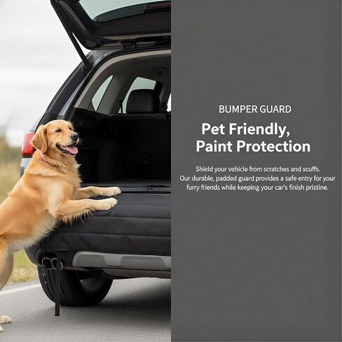 Bumper Protector for Car, 32" x 25" Cargo Mat with Fix Straps, Heavy Duty Trunk Guard, Waterproof Oxford Pad for SUV/Truck/Sedan, Universal for Dogs/Wheelchair/Luggage in Saudi Arabia
