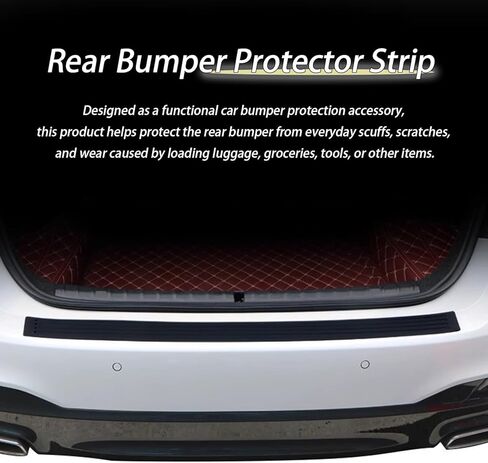 واقي ممتص الصدمات الخلفي للسيارة Acura RDX 2006-2020 2021 2022 2023 2024 2025 2026، شريط حماية ممتص الصدمات غير قابل للانزلاق، ملصق مضاد للتصادمات مناسب لمعظم السيارات وسيارات الدفع الرباعي، مقاس 90 سم × 8 سم in Kuwait
