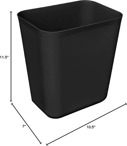 Nipogear 3.5 Gallons /13.5 Liter Efficient Plastic Trash Can Garbage Bin Wastebasket, Fits Under Desk, Kitchen, Home, Office (Black, 3.5 Gallons) in Saudi Arabia