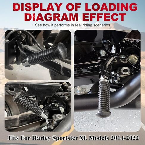 دواسة تثبيت للركاب الخلفي للدراجة النارية تناسب Harley Sportster XL 1200 Iron 883 Forty Eight XL1200X 2014-2022 Super Low XL1200V Roadster XL1200CX XL883N XL1200T (لـ 2014-2022) in Kuwait