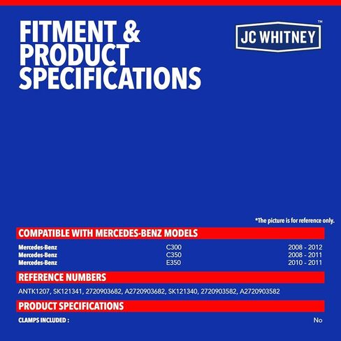 JC Whitney JFBAJCWAIH00055 مجموعة من 2 أنابيب خرطوم دخول الهواء للمحرك الأيسر والأيمن - متوافقة مع Mercedes-Benz C300 2008-2012، C350 2008-2011، E350 2010-2011 - 3.0L 3.5L in Kuwait