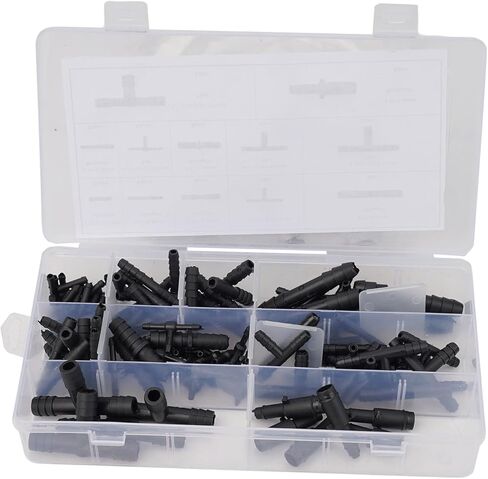 113-Piece Nylon Vacuum Connector Assortment Kit with Tee Fittings for Automotive Hose Lines, Car Repair and Maintenance in Saudi Arabia