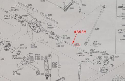& VITAVON أعمدة خلفية من الفولاذ المقوى لـ Traxxass UDR 1:7#8539 (2 قطعة) in Kuwait