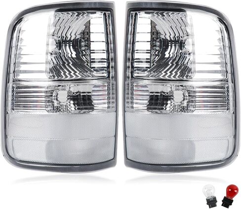 Tail Lights Compatible with 2004-2008 Ford F150 Halogen Type White Clear Brake Rear Lamp Taillights in Saudi Arabia