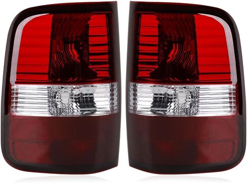 Tail Lights Compatible with 2004-2008 Ford F150 Halogen Type White Clear Brake Rear Lamp Taillights in Saudi Arabia