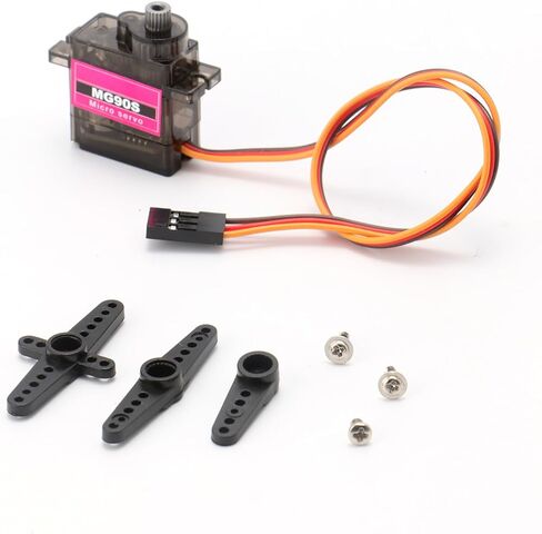 DIANN 6pcs MG90S Micro Servo 360° Servo Motor 9G Geared Micro Servo Motor for RC Robot Arm Walking Helicopter Airplane Car Boat Control with Cable M-F in Kuwait