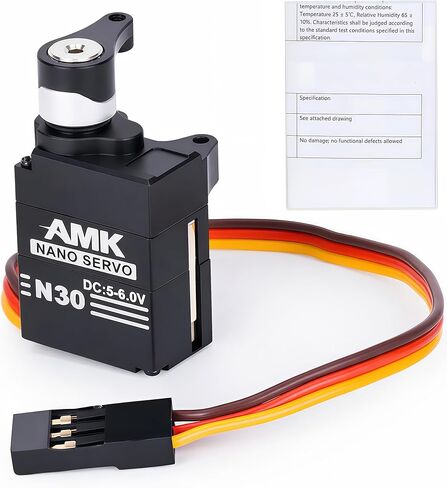 AMK SCX30 Nano Servo, Metal Gear Micro RC Steering Servo with CNC Aluminum Case & Servo Saver, High Torque Mini Servo for 1/30 RC Crawler Upgrade Parts in Kuwait