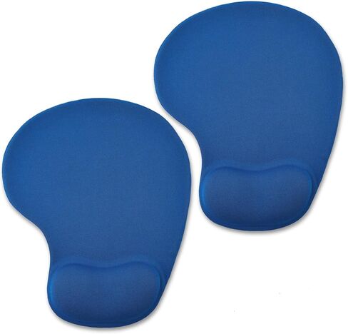 Mouse Pad with Wrist Support, 2-Pack Ergonomic Mousepad with Wrist Rest, Gaming Mouse Pad with Non-Slip PU Base, Relieve Pain Relief, for Home Office Computer Laptop, Black in Saudi Arabia