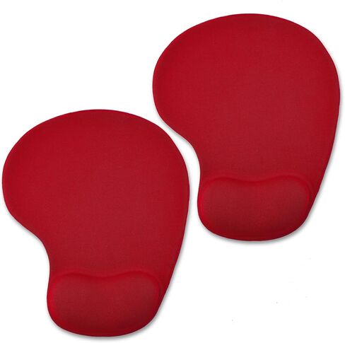 Mouse Pad with Wrist Support, 2-Pack Ergonomic Mousepad with Wrist Rest, Gaming Mouse Pad with Non-Slip PU Base, Relieve Pain Relief, for Home Office Computer Laptop, Black in Saudi Arabia
