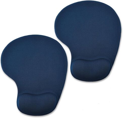 Mouse Pad with Wrist Support, 2-Pack Ergonomic Mousepad with Wrist Rest, Gaming Mouse Pad with Non-Slip PU Base, Relieve Pain Relief, for Home Office Computer Laptop, Black in Saudi Arabia