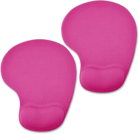 Mouse Pad with Wrist Support, 2-Pack Ergonomic Mousepad with Wrist Rest, Gaming Mouse Pad with Non-Slip PU Base, Relieve Pain Relief, for Home Office Computer Laptop, Black in Saudi Arabia