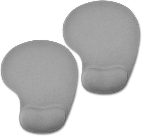 Mouse Pad with Wrist Support, 2-Pack Ergonomic Mousepad with Wrist Rest, Gaming Mouse Pad with Non-Slip PU Base, Relieve Pain Relief, for Home Office Computer Laptop, Black in Saudi Arabia